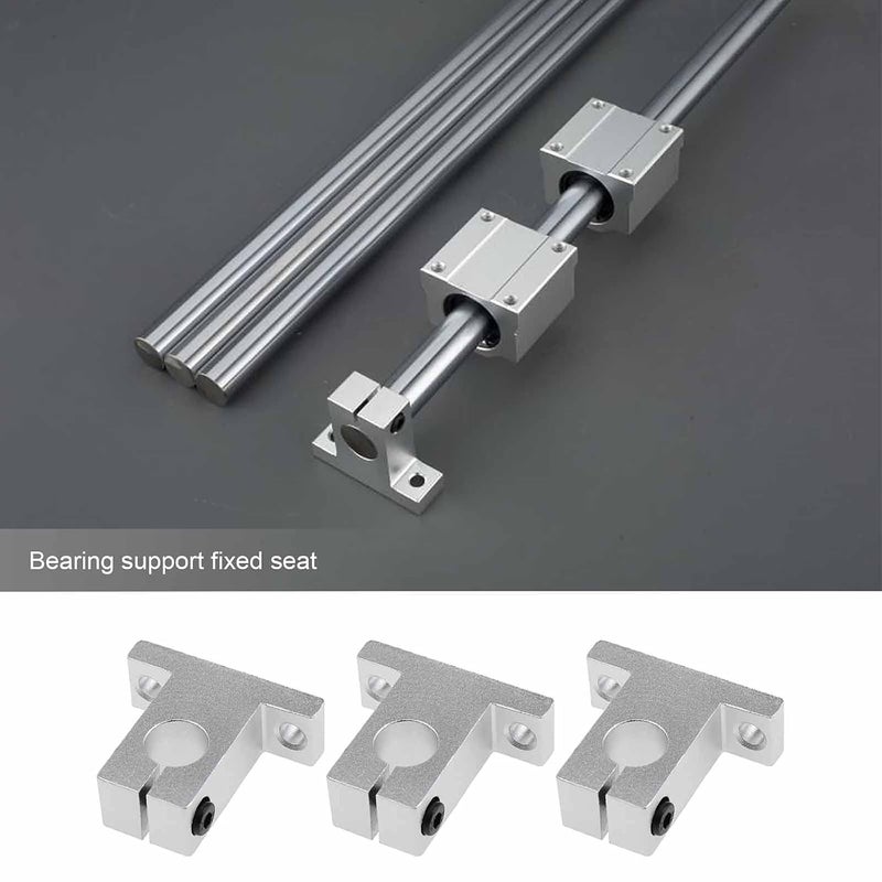 SING F LTD 4pcs SK12 Linear Shaft Support Bracket Mount 12mm CNC Linear Motion Ball Slide Units Rail Support Guide Shaft Bearing for 3D Printer Multi-axis Machine - Image 2